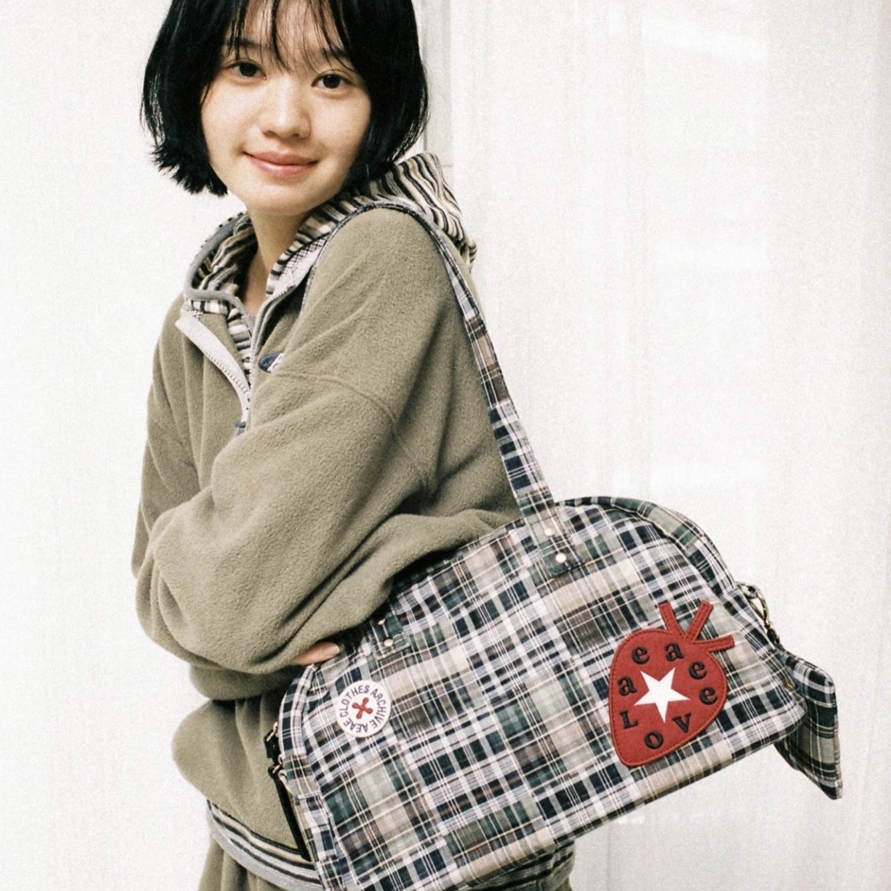 aeae EMBROIDERY TOTE BAG 刺繡手提袋 肩背包 Y2K 三色 韓國代購