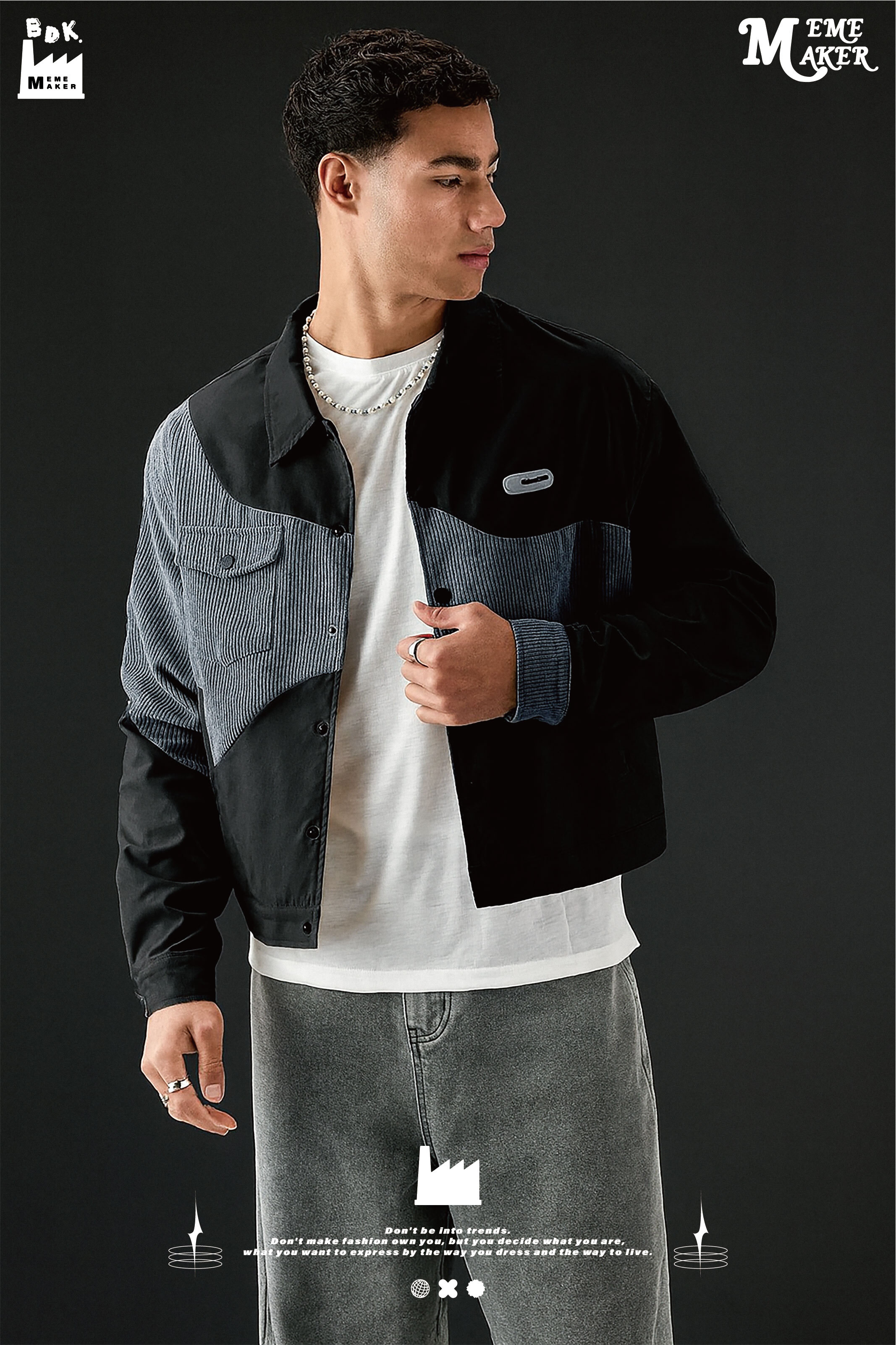 BDK.製造 - 特殊波浪剪裁燈芯絨外套- 外套〈BDK2523〉