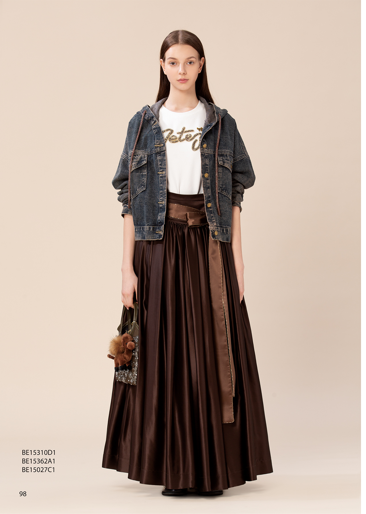 BE15027C1 巧暮流影絲緞光澤長裙