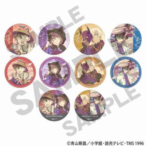 預購 2026 02月下旬發貨名偵探柯南 日版金屬胸章-百鬼夜行-10款隨機