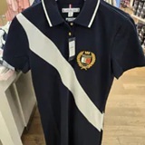 [S] TOMMY HILFIGER NAVY BANNER STRIPE POLO DRESS, XW05964-400 (STH1487)