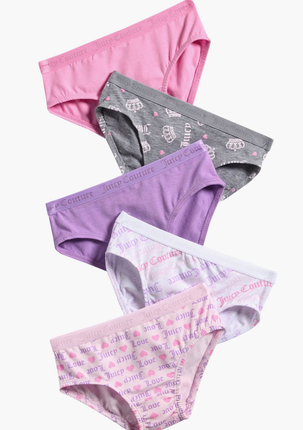 【預購】Juicy Couture K1125896 女童內褲(5條裝)(款式隨機)