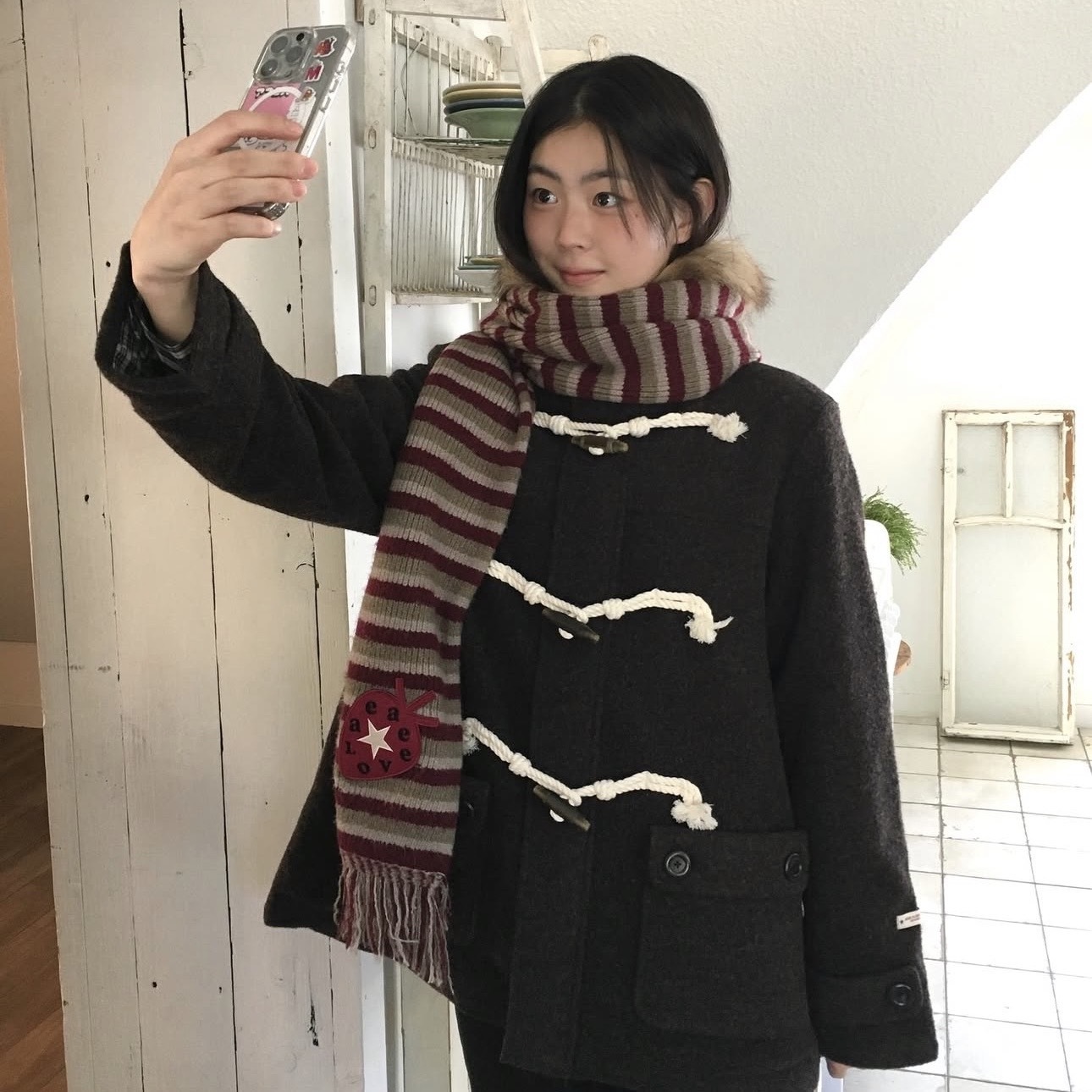 aeae STRIPE TASSEL MUFFLER 條紋流蘇 圍巾 三色 韓國代購