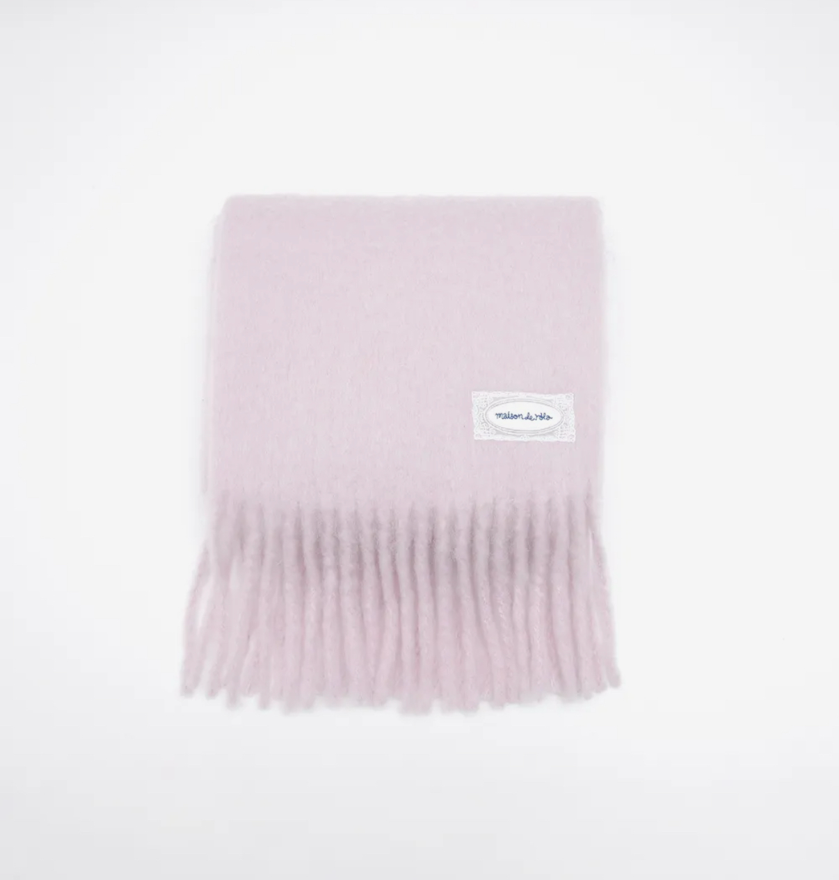 rolarola - lace label hairy muffler (pink)