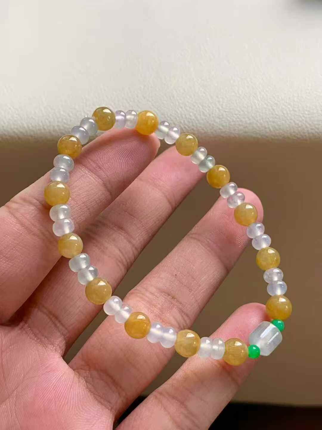 111734 翡翠扁珠手串