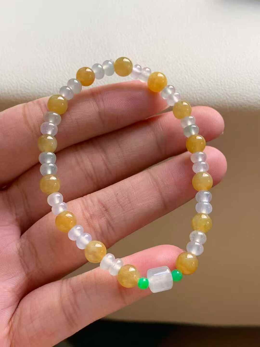 111734 翡翠扁珠手串