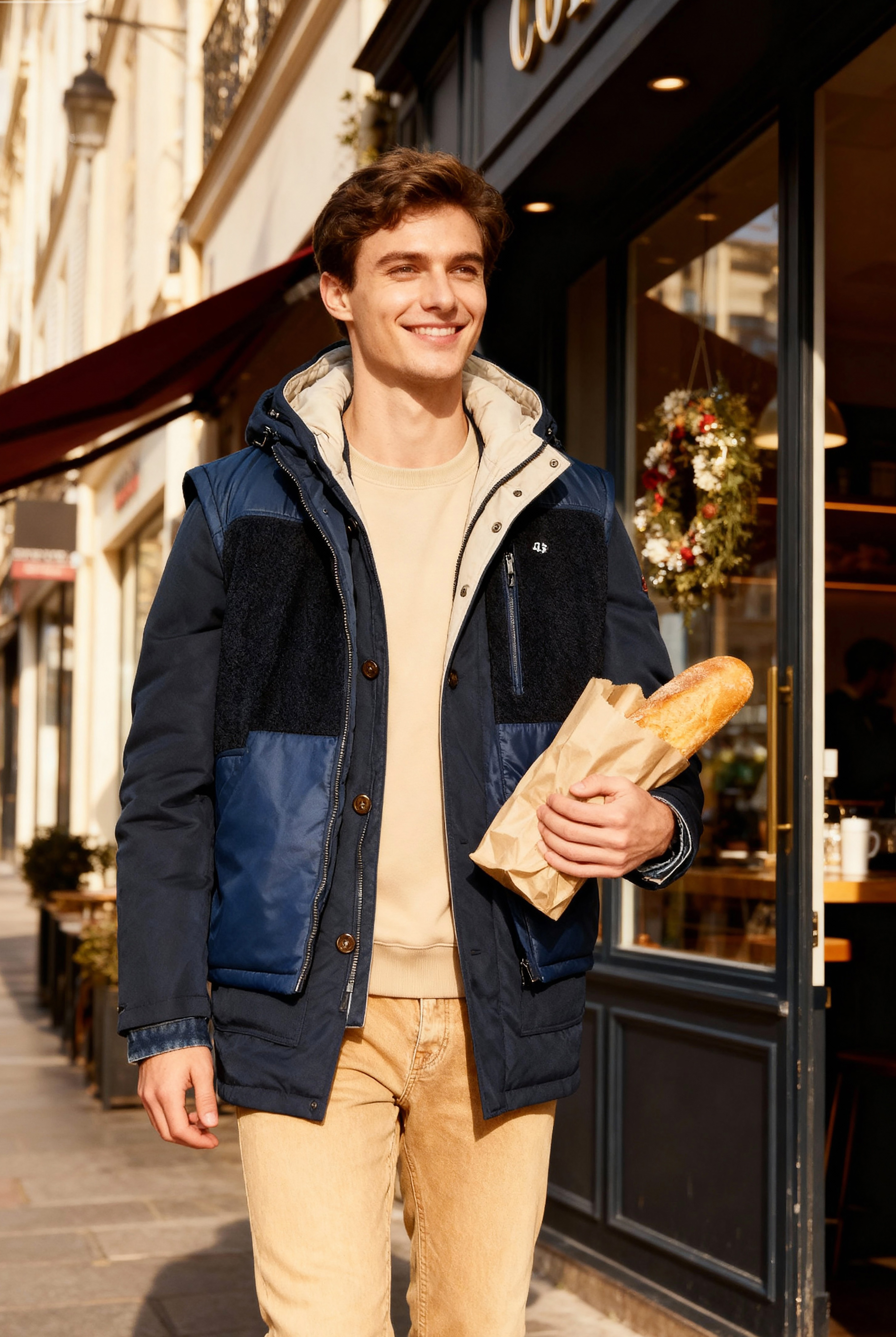 209076E18PMP 二合一雙面18種穿法羽絨背心及棉外套