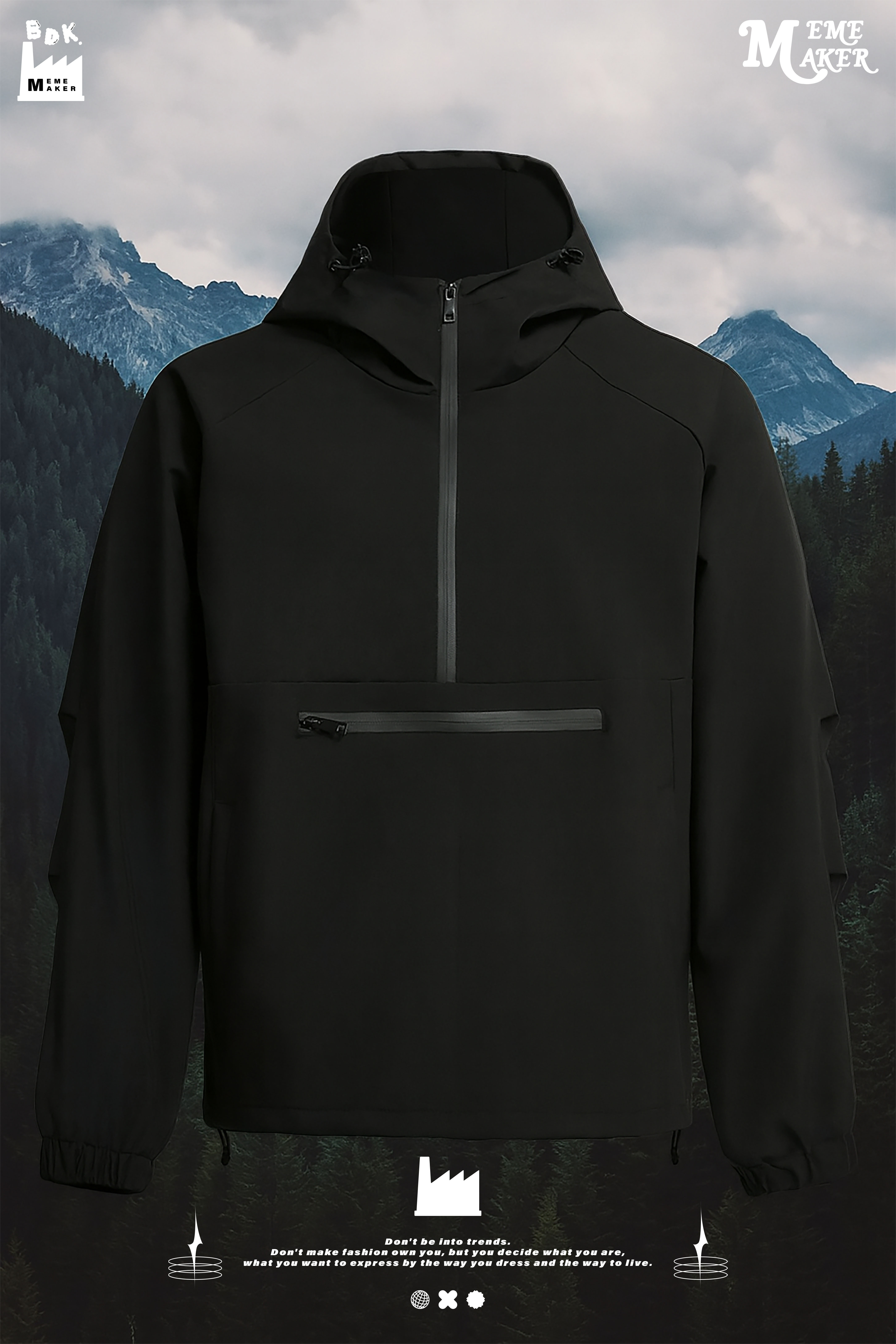 BDK.製造 - 機能剪裁衝鋒衣 - 衝鋒衣〈BDK2524〉