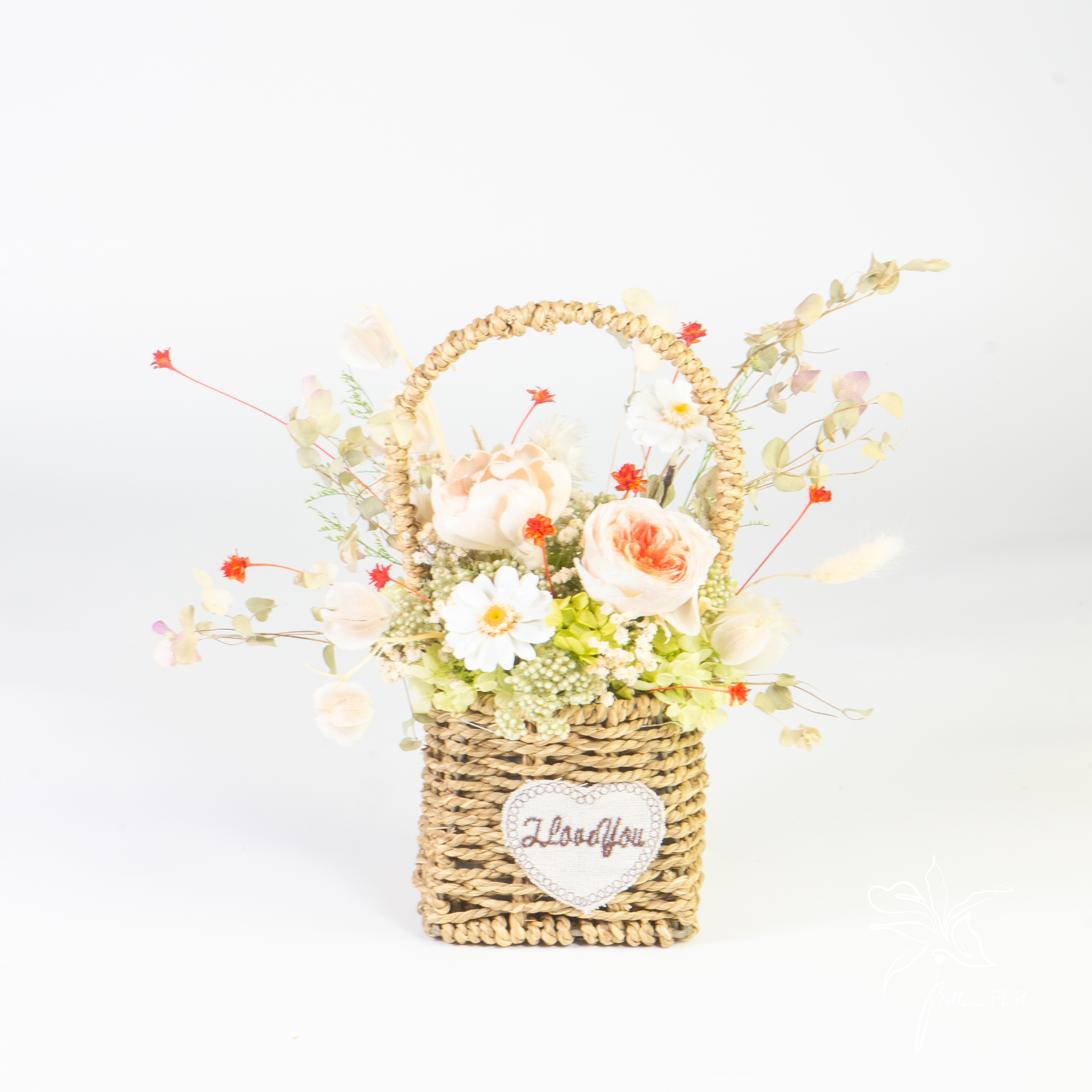 【暖陽下的誓約】永生乾燥花提籃