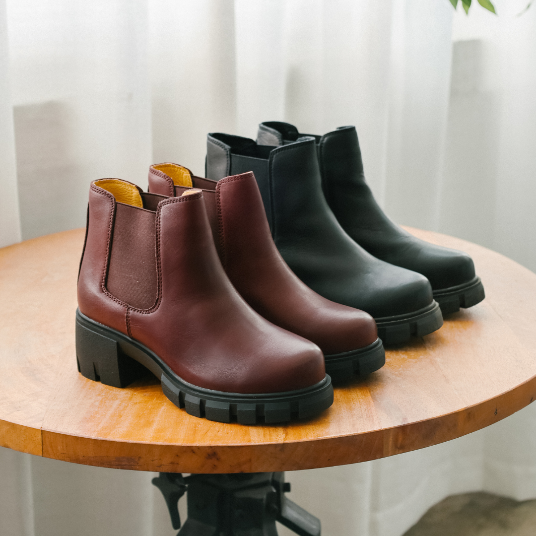 切爾西 短靴(真皮女鞋/無痛增高/乳膠鞋墊)
