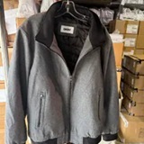 [S] DKNY CHARCOAL WOOL BOMBER JACKET, DXR85093-CHA (SD1617)