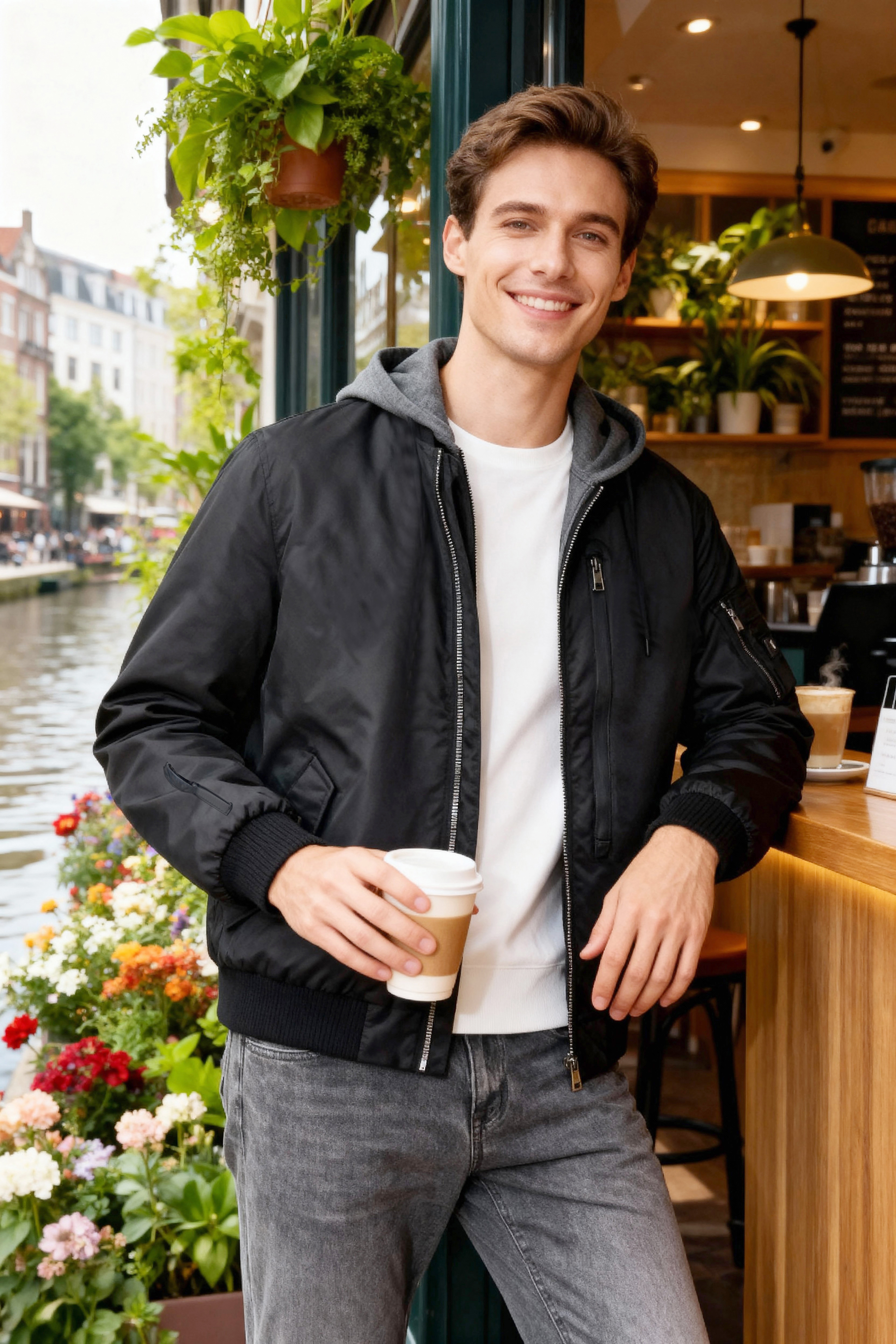 209074ijktsDJ 秋冬季20個口袋多功能飛行員羽絨夾克外套