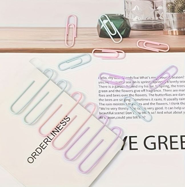 马卡龙色系列 回形针 颜色随机