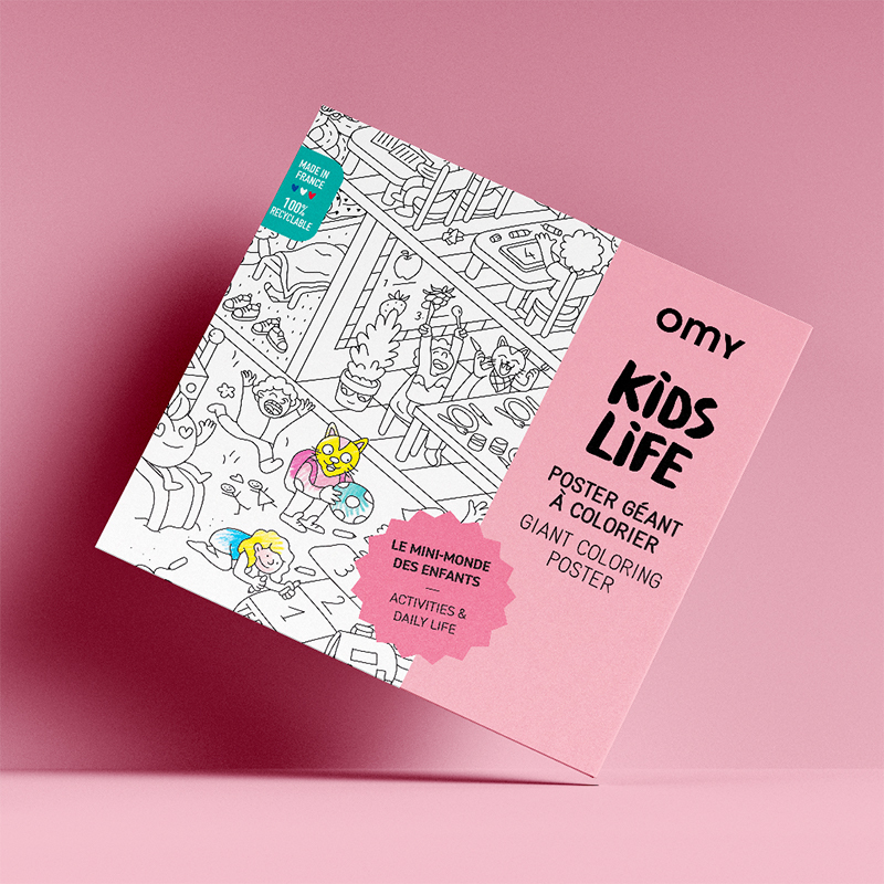 OMY 著色海報-兒童生活