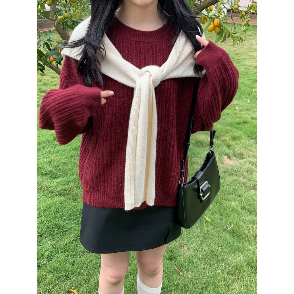 【imfine】軟綿感 微毛絨壓紋針織上衣 #7583