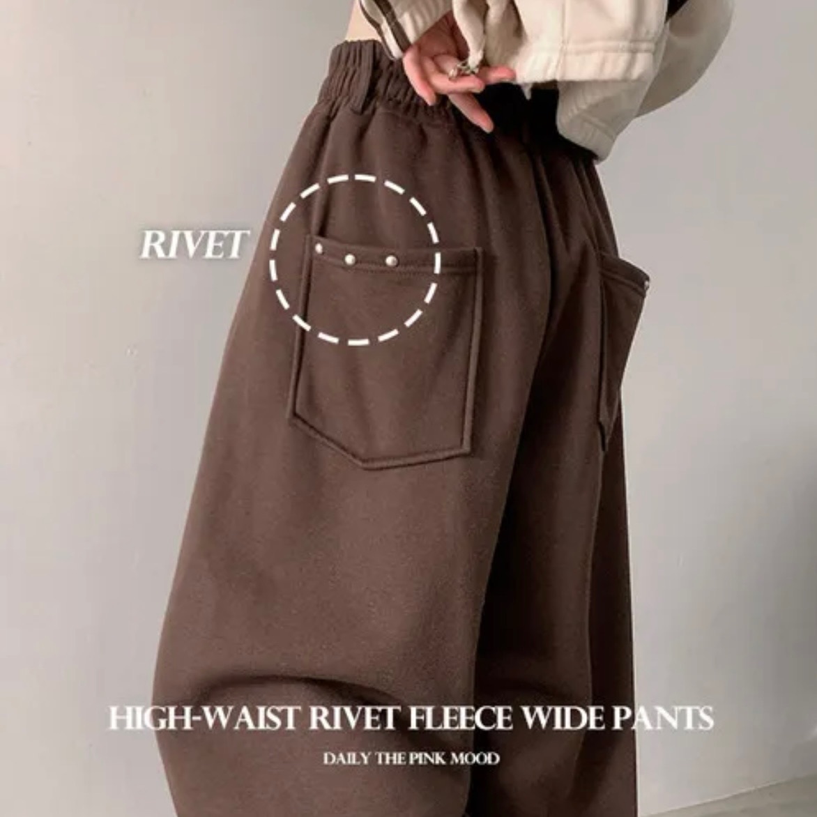 【優惠預訂】韓國窩釘絨毛底棉質運動褲（4色）