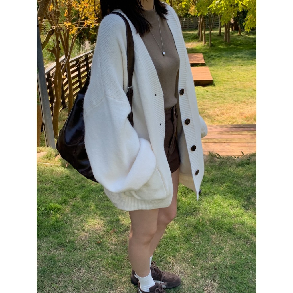 【imfine】期待破表 回歸款開釦厚磅針織外套 #7584