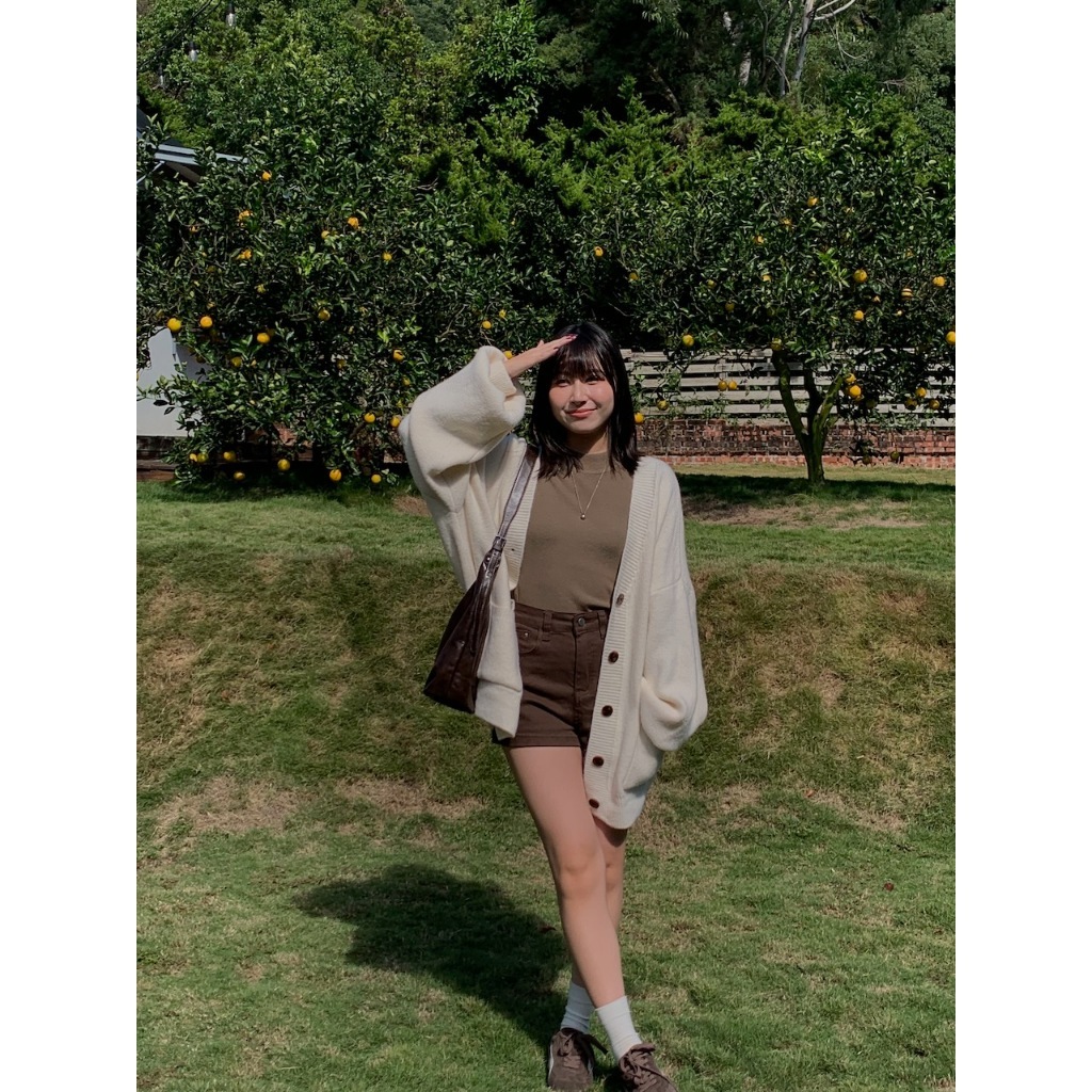 【imfine】期待破表 回歸款開釦厚磅針織外套 #7584