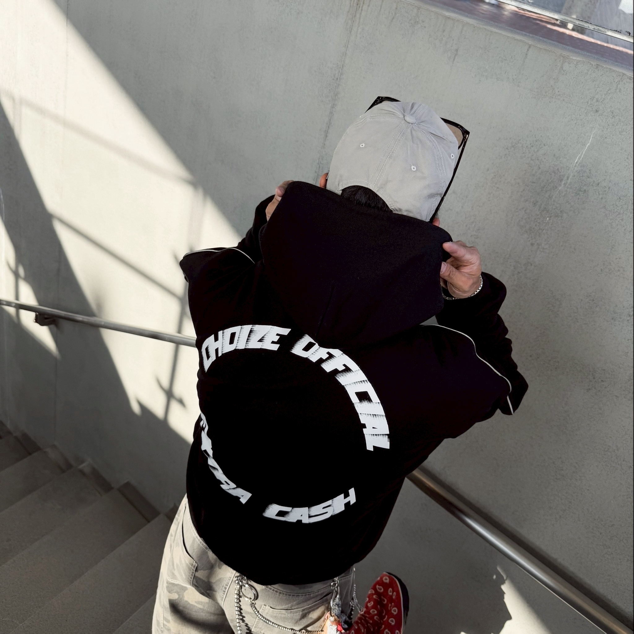 『RB』街頭賽車風格反光條短寬帽TEE