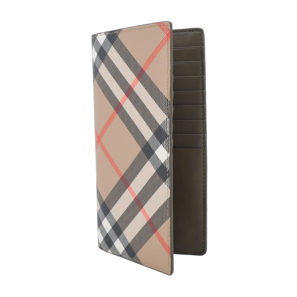 【JS’Maxx】BURBERRY Vintage check 經典格紋對開長夾(沙色)