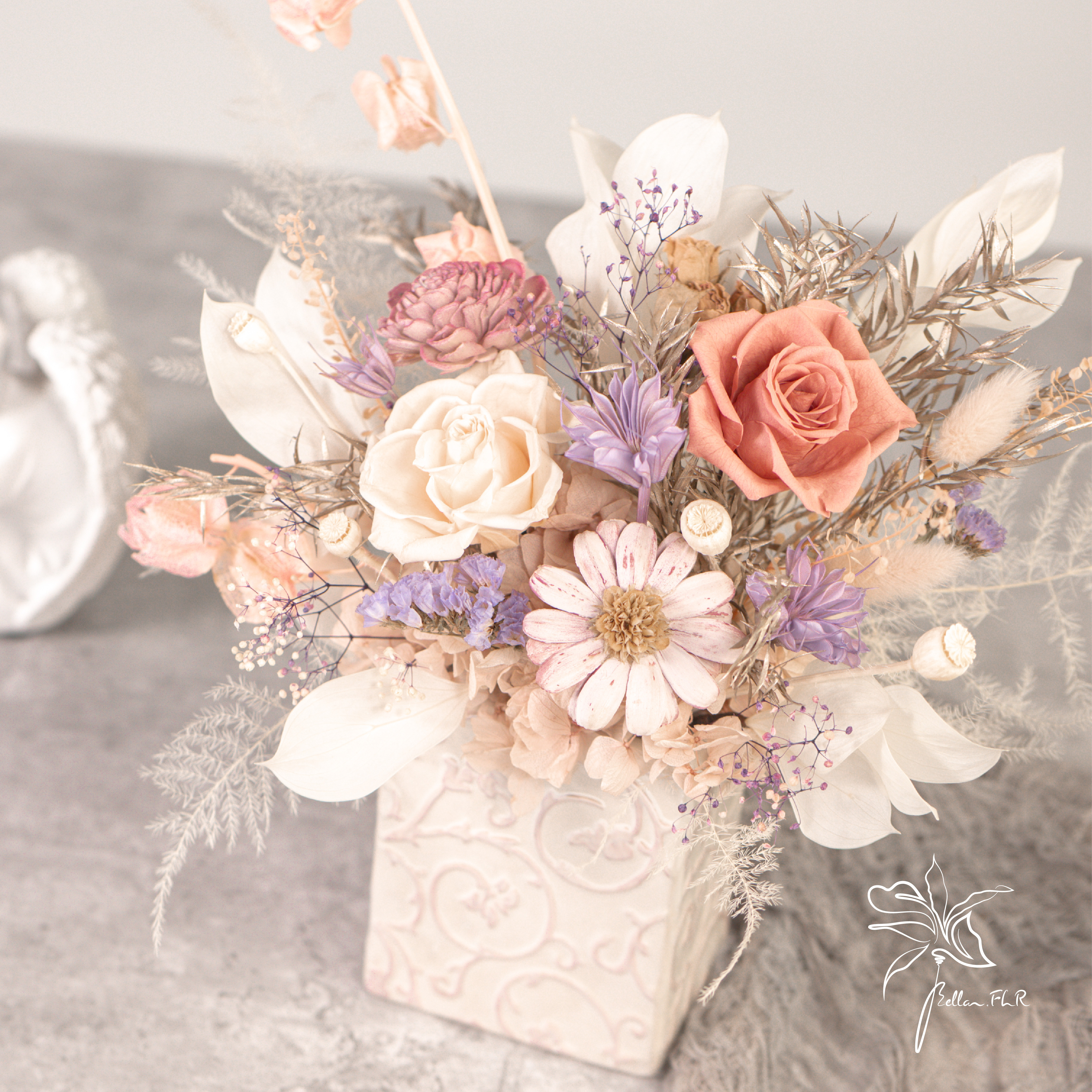 【暮光花園】永生乾燥盆花