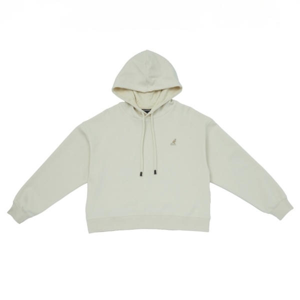 KANGOL 帽T 米白 落肩 休閒 上衣 女 6452105001