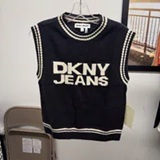 [S] DKNY BLACK/EGGNOG SLEEVELESS KNIT TOP, DJ5R0816-2L5 (SD1625)
