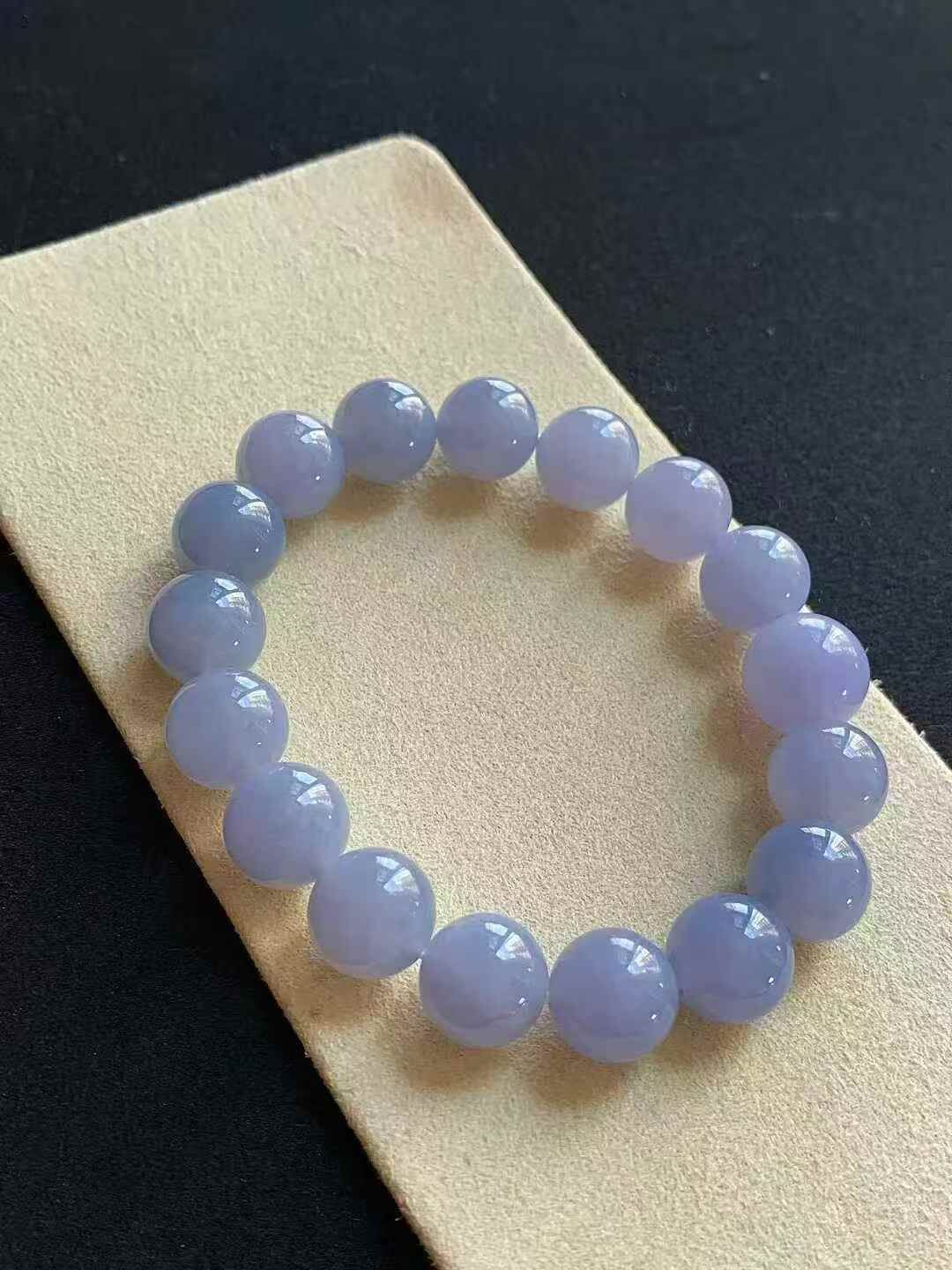 翡翠紫羅蘭珠子手串 (11.5mm直徑),天然翡翠A玉, 緬甸玉, Jade, Jadeite