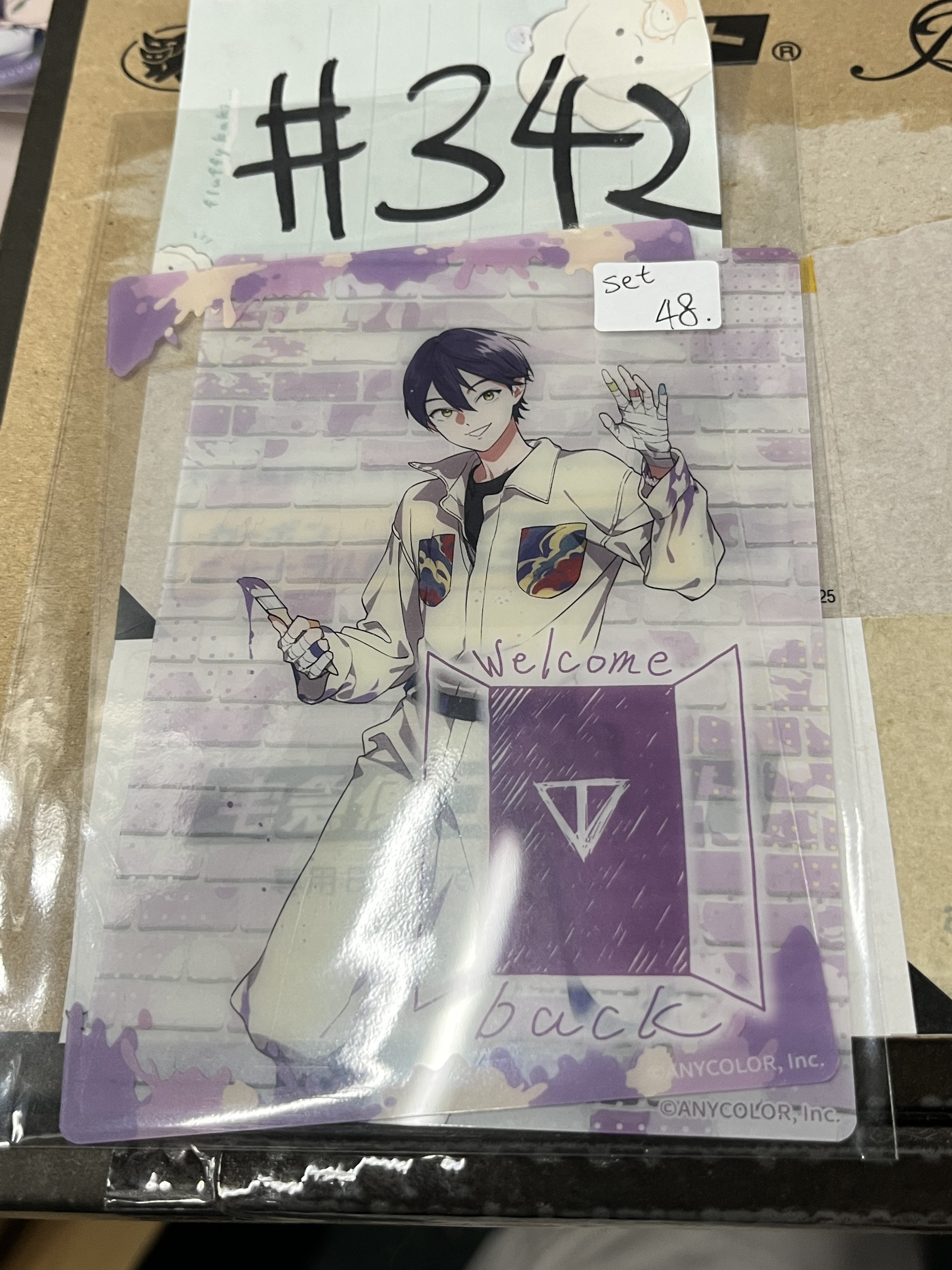 彩虹社 刀也 膠卡 2枚 SET #342