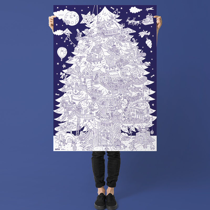OMY 著色海報-魔法聖誕樹