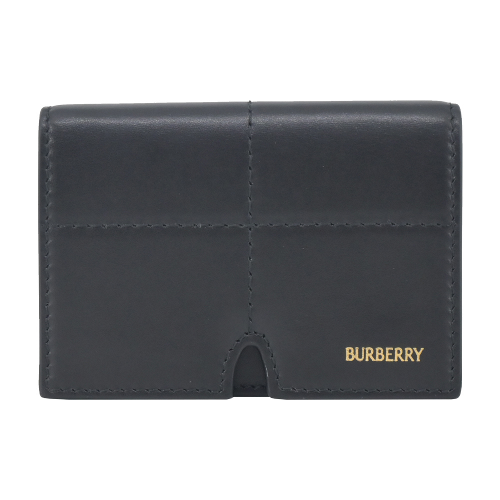 【JS’Maxx】BURBERRY Snip 牛皮翻蓋卡片夾(黑色)