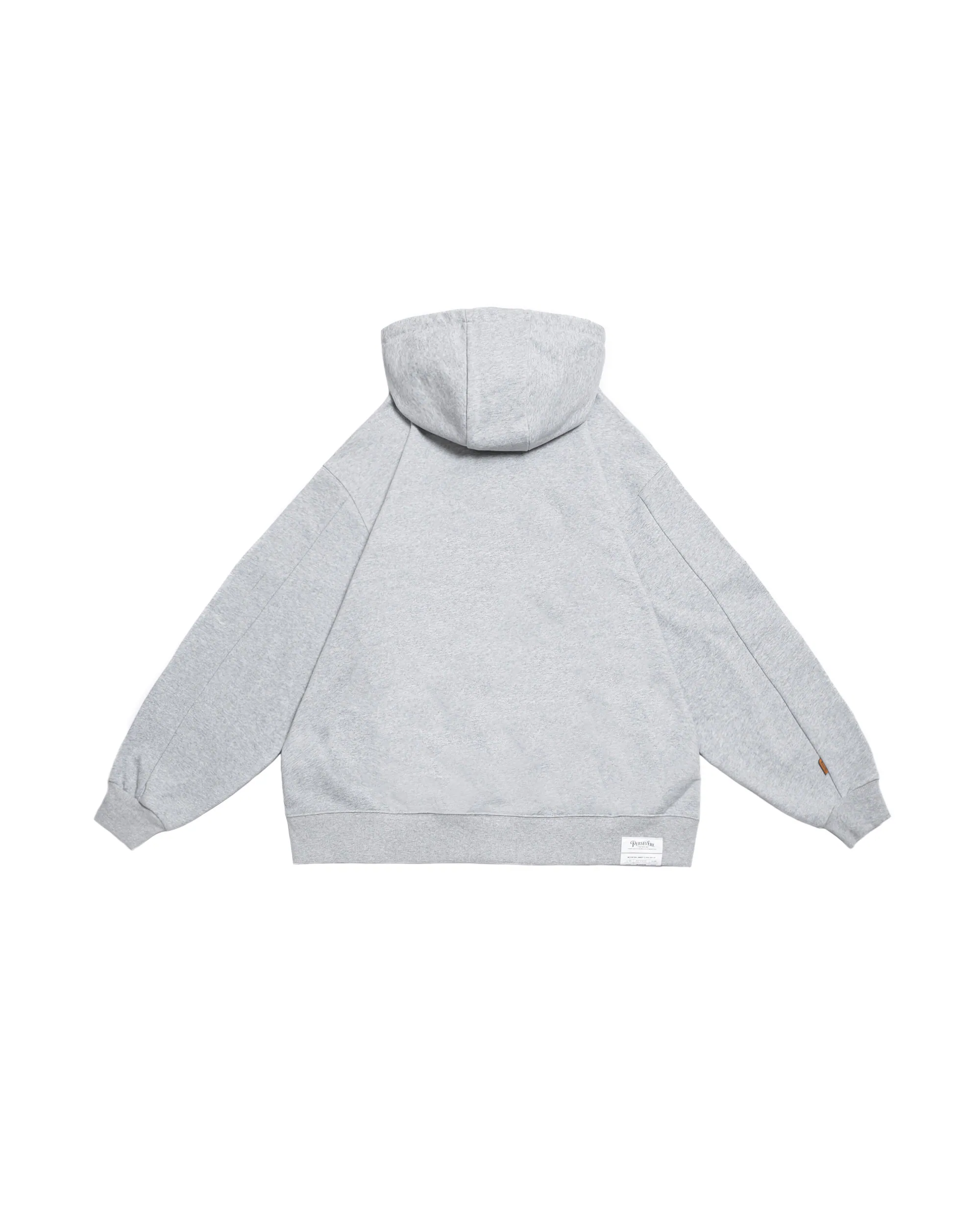 PERSEVERE HEAVYWEIGHT COTTON HOODIE JACKET - HEATHER GREY