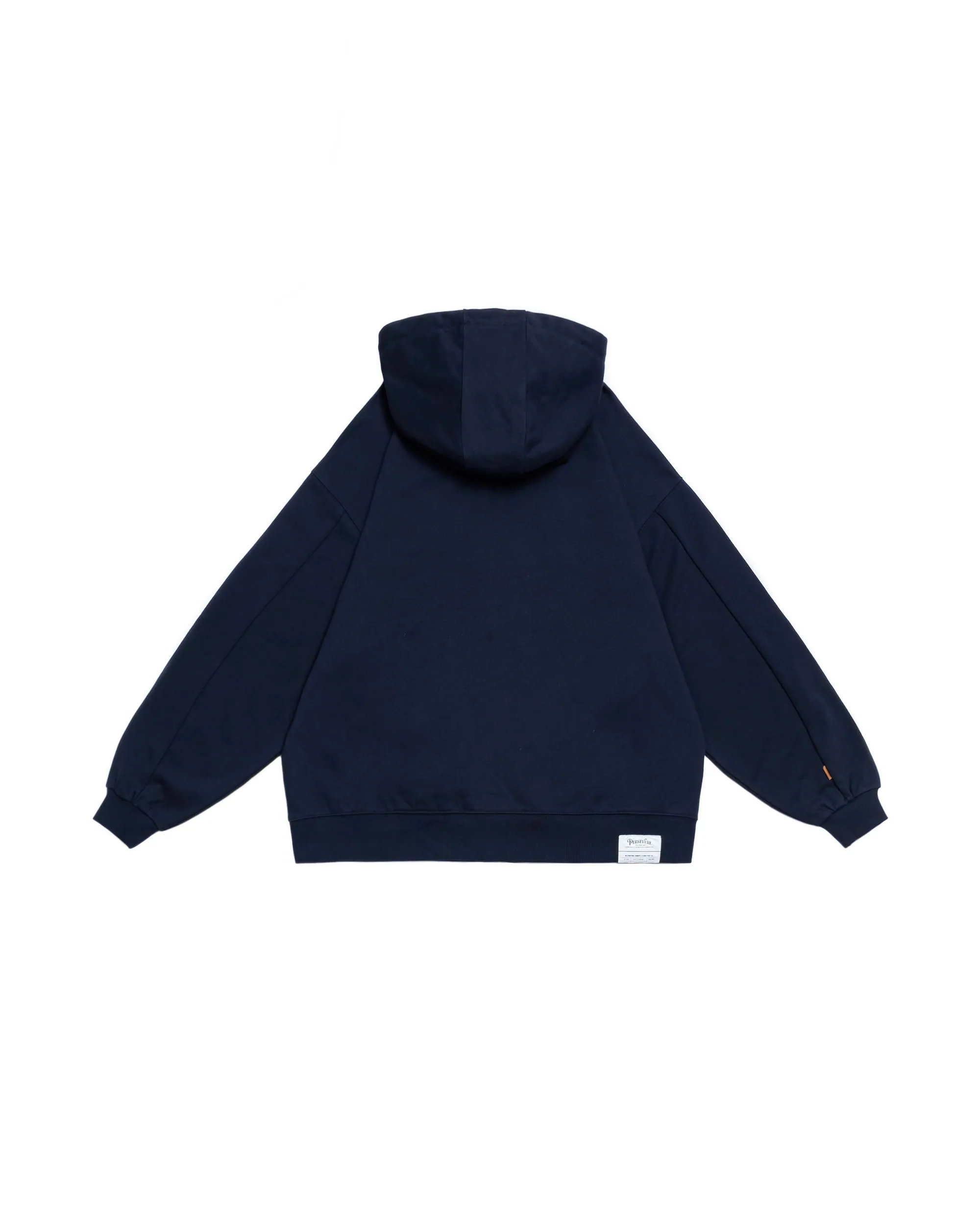 PERSEVERE HEAVYWEIGHT COTTON HOODIE JACKET - BLACK BLUE