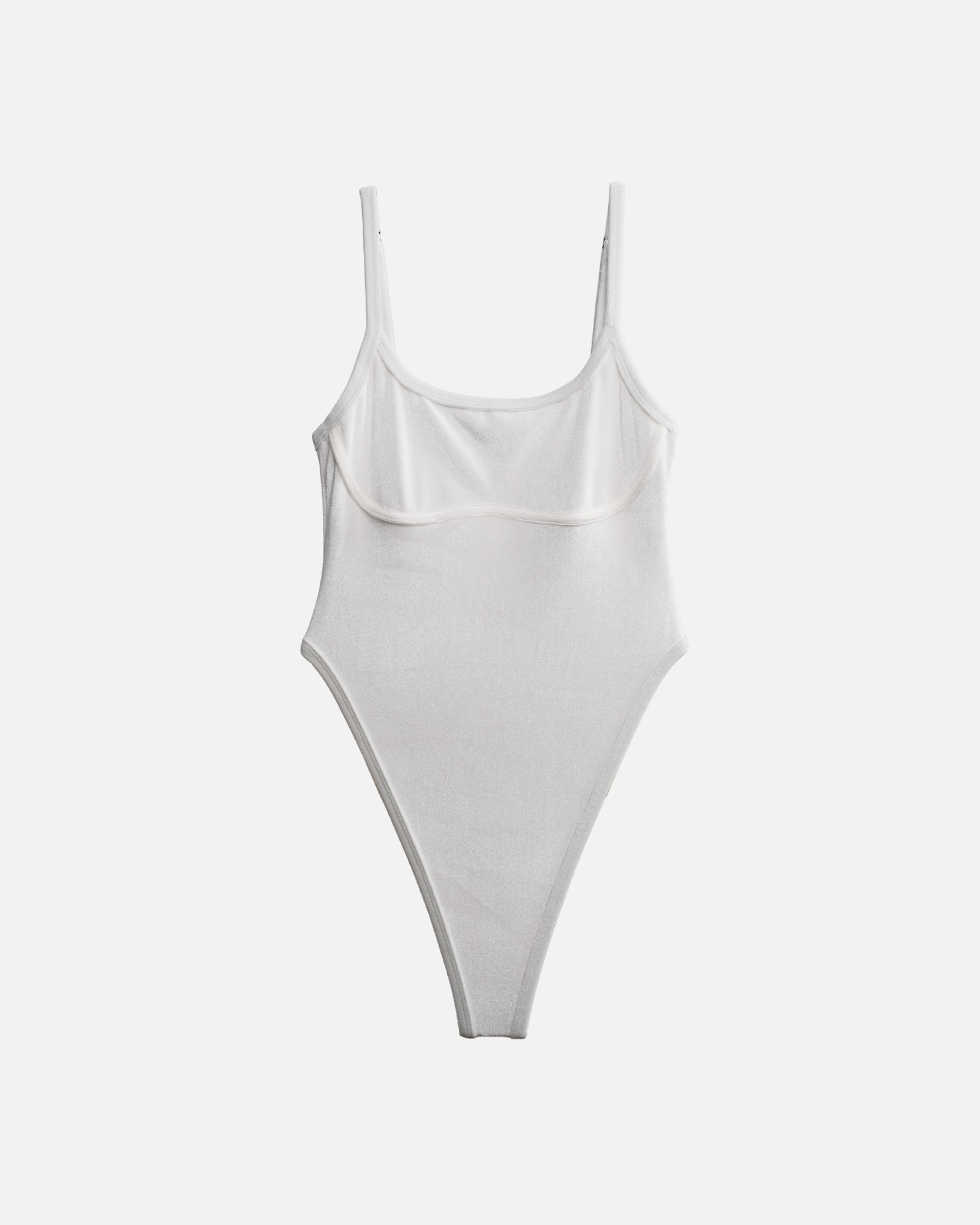 🏷️【訂製】ioo 細肩U領無墊高衩丁字連身泳裝