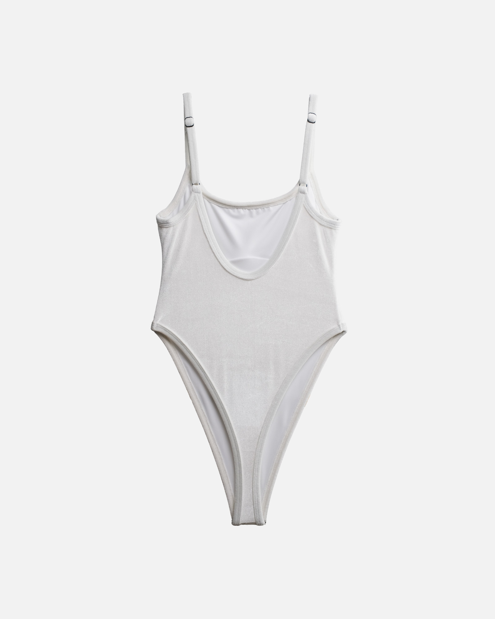 🏷️【訂製】ioo 細肩U領無墊高衩丁字連身泳裝