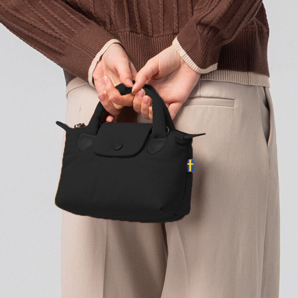 瑞典雲朵包系列｜防潑水 雲朵 水餃包(黑)