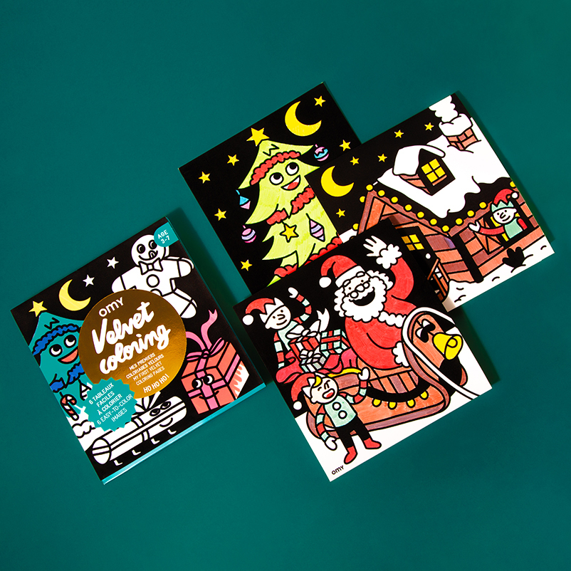OMY 天鵝絨著色紙-聖誕節