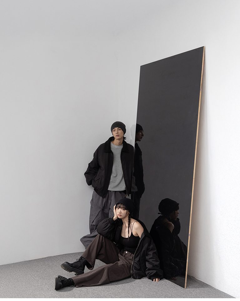 Men's Fleece Collar Brushed Fleece Flight Jacket M/L【02071686】in stock+pre-order