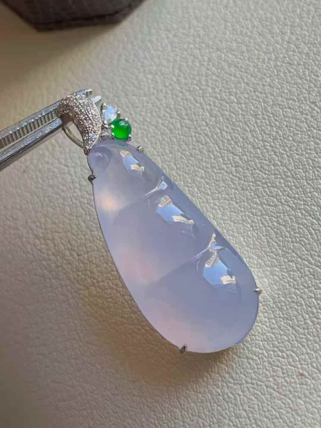 翡翠紫羅蘭福豆吊墜,天然翡翠A玉, 緬甸玉, Jade, Jadeite