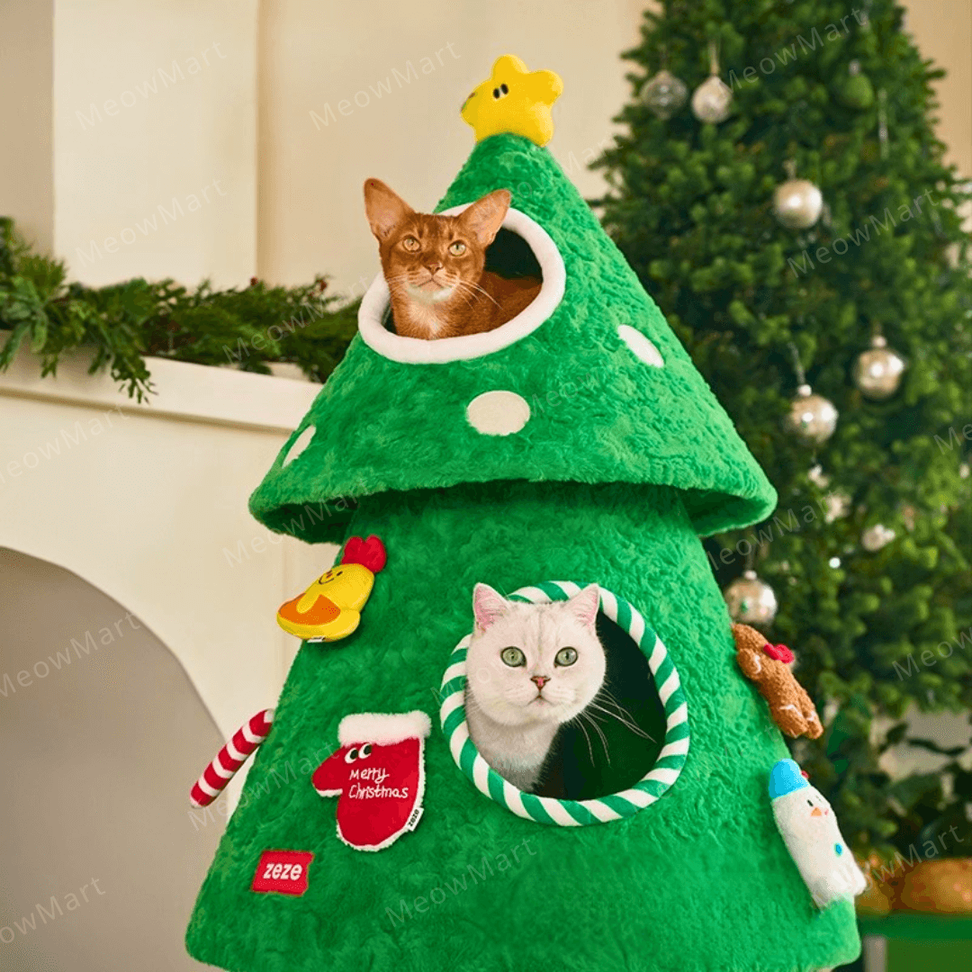 zeze Christmas Tree Cat Climbing Tower