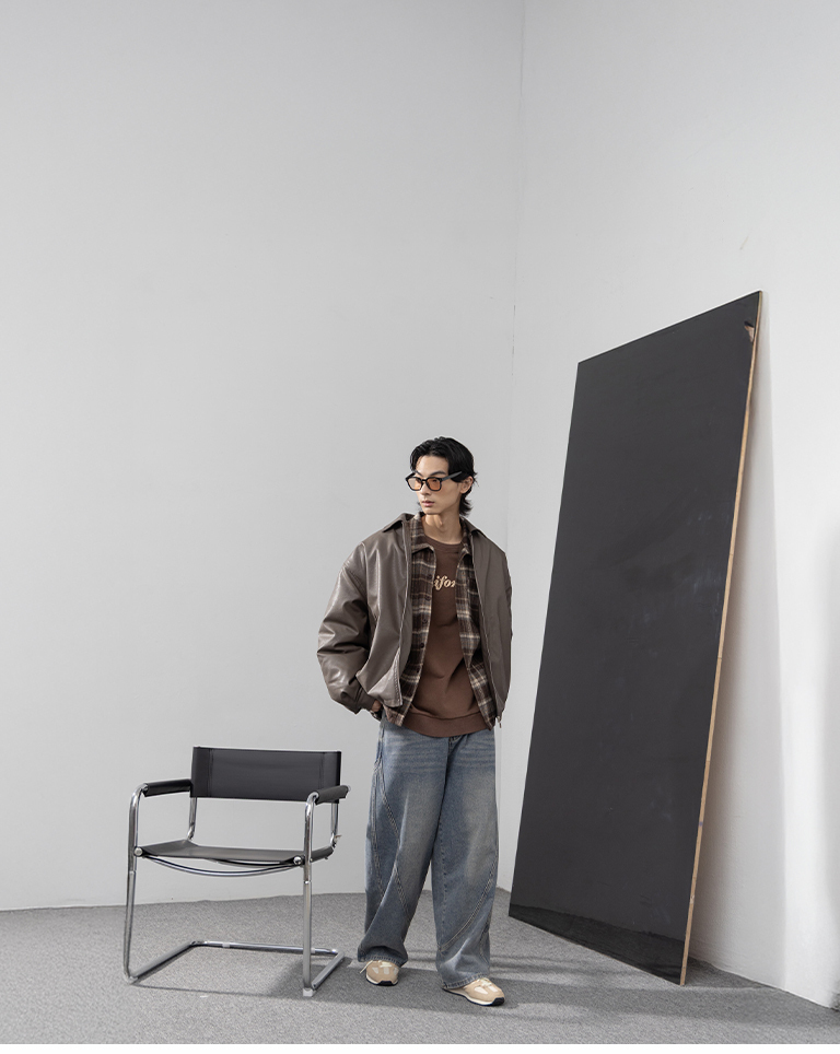 Men's jeans with curved seam design, sizes S/M/L/XL【04011847】in stock+pre-order