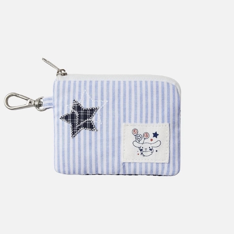aeae CINNAMOROLL POCKET WALLET 大耳狗 口袋收納包 條紋 刺繡 韓國代購