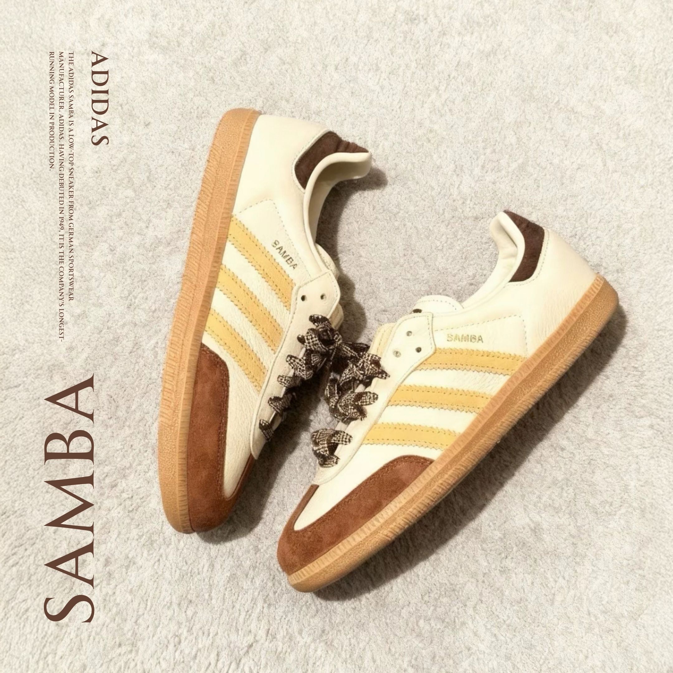 NICEDAY 代購 Adidas Samba OG 白金棕 白金 黃 焦糖 布丁 男女鞋 復古 KI8887