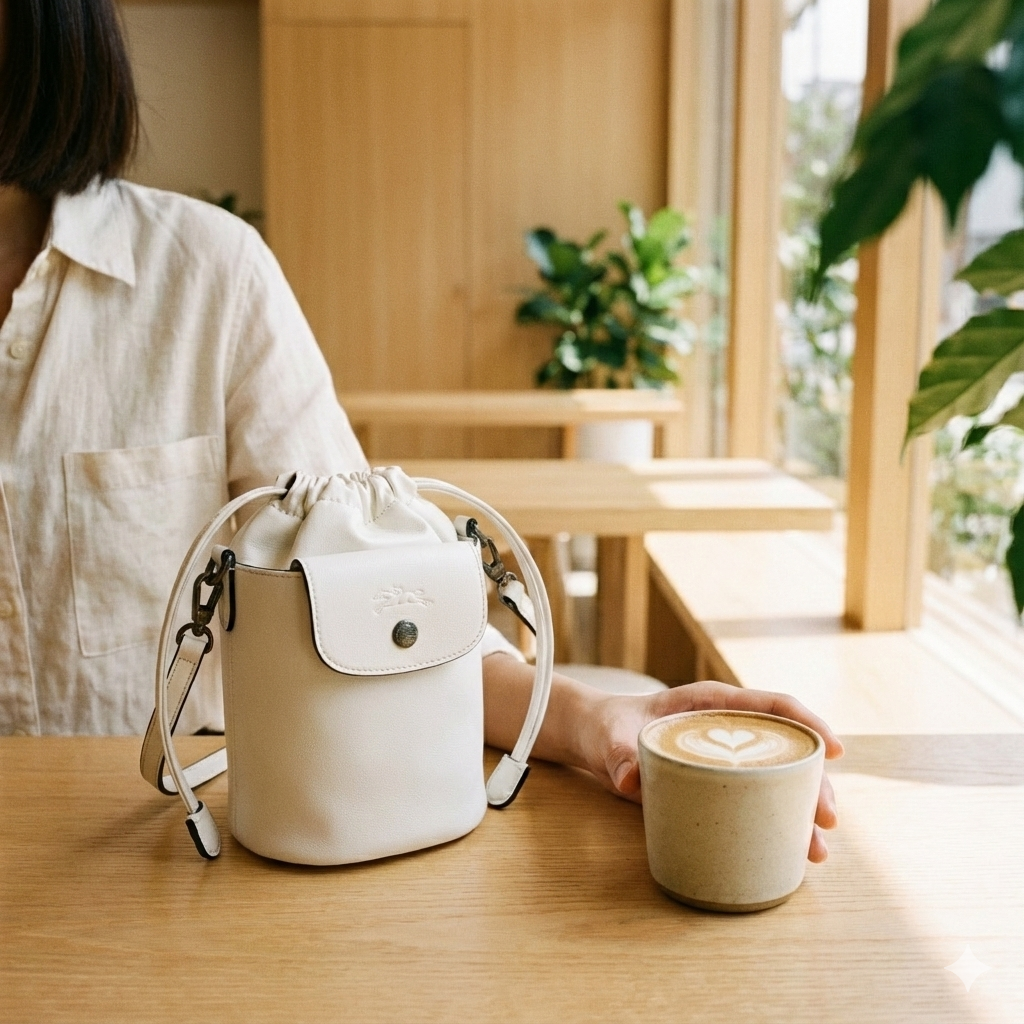 Longchamp XS 抽繩水桶包