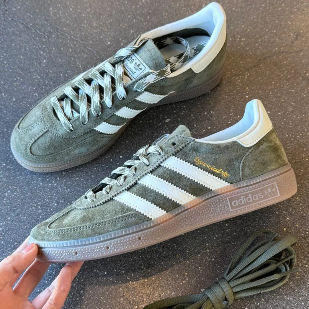 "代購" ADIDAS HANDBALL SPEZIAL 灰綠 編織鞋帶 男女鞋 KI5940