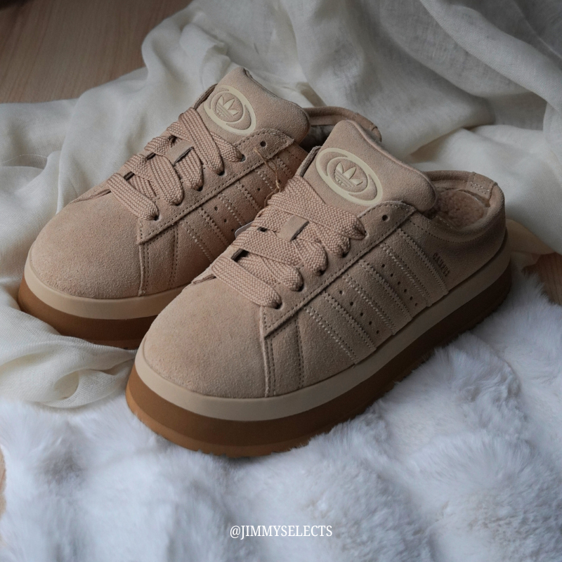 【代購】adidas Originals CAMPUS 00s 包頭拖鞋｜時尚復古懶人鞋｜女款 米色