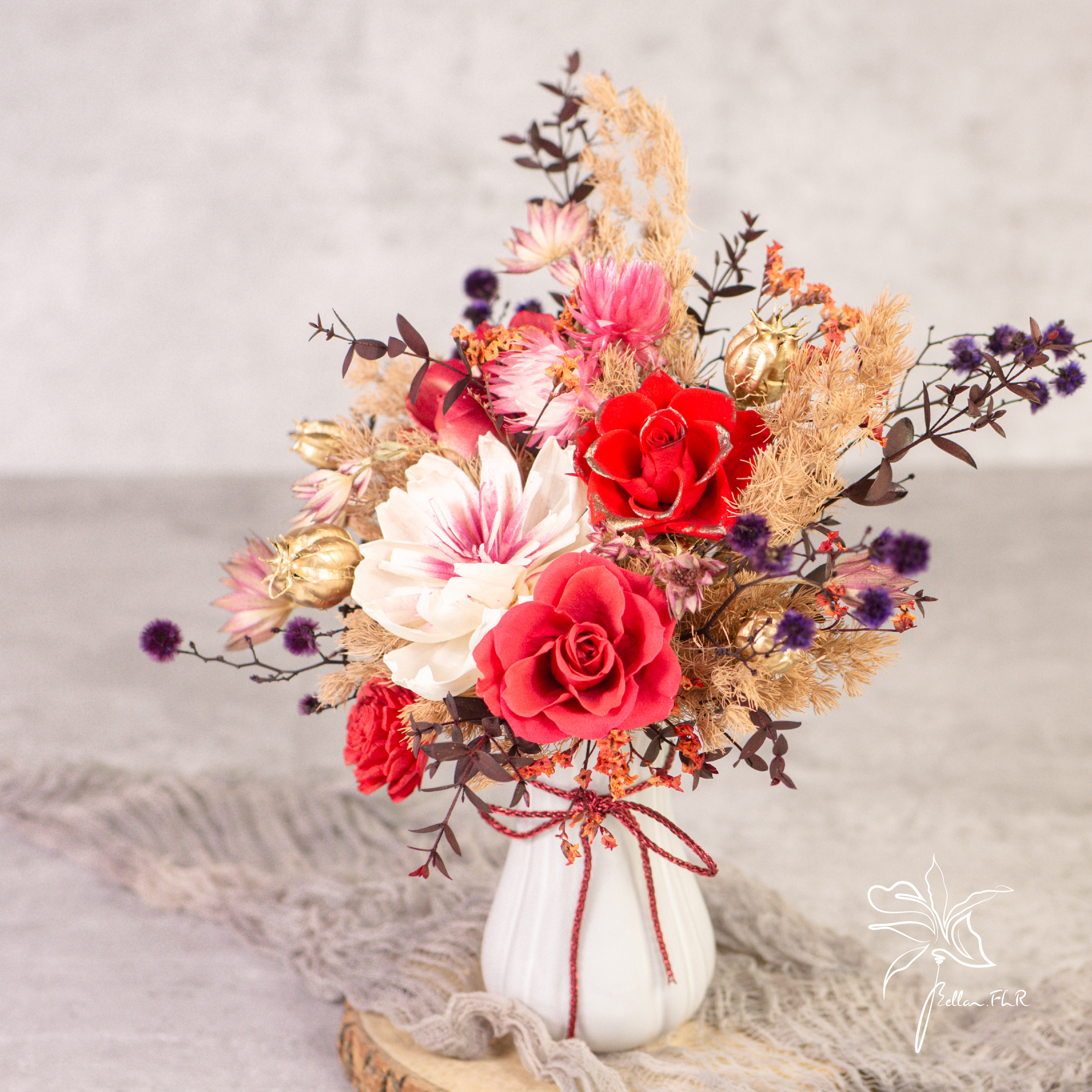 【卡門的詠嘆】永生乾燥盆花