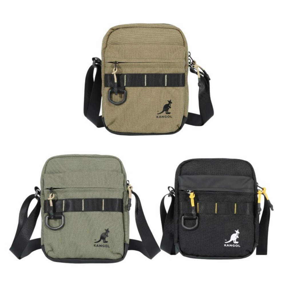 KANGOL 側背包 黑 綠 卡其 斜背包 小方包 包包 6555171420 6555171430 6555171470