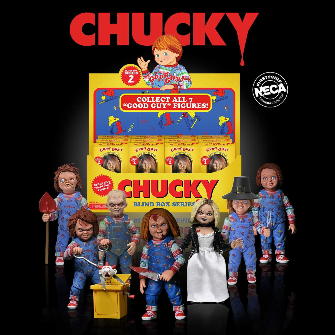 26年4月 NECA 7吋 鬼娃恰吉 “Good Guy" 盒抽 第二彈(7款12入)