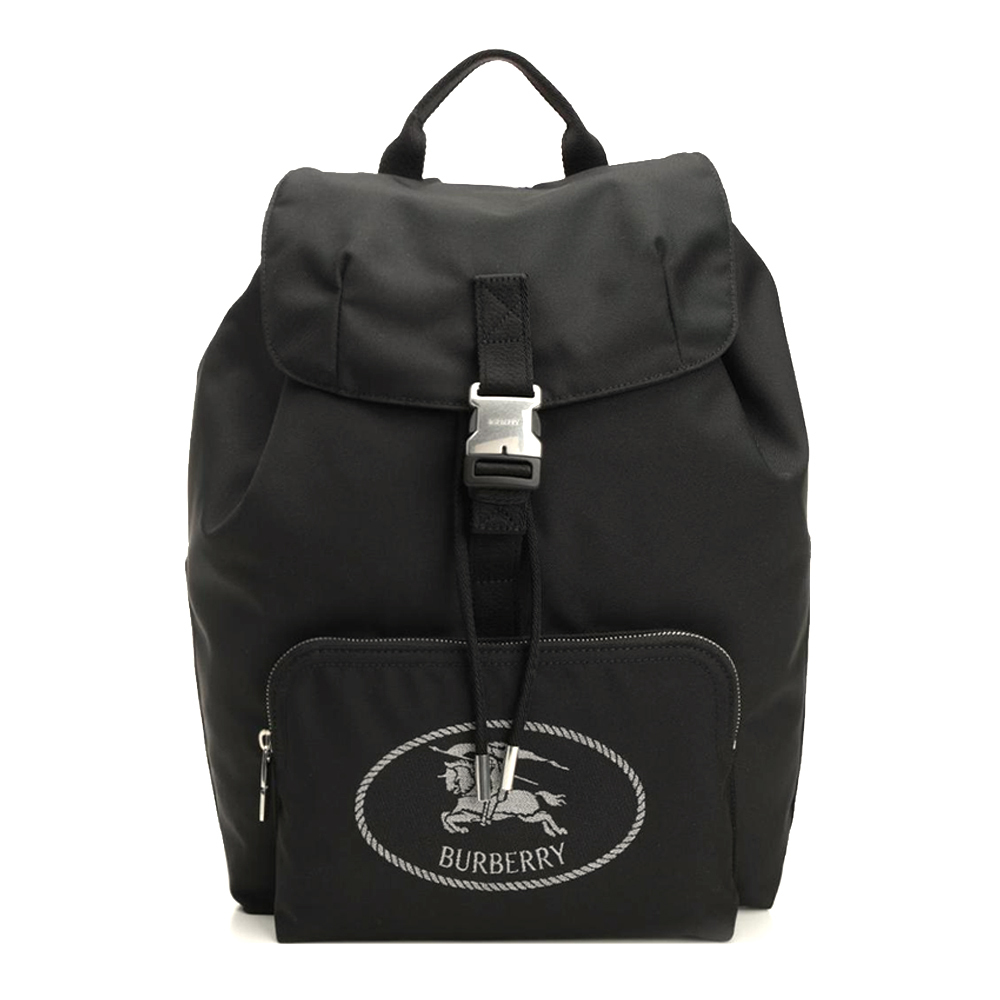 【JS’Maxx】 BURBERRY Orkney 翻蓋束口後背包(黑色)